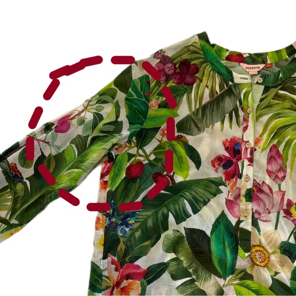 Persifor tropical flora gauze tunic - Picture 9 of 9
